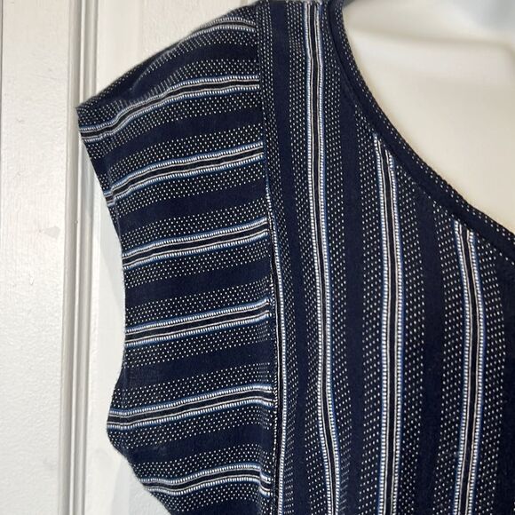 Lucky Brand Navy and White Cap Sleeve Dress Size M - Picture 11 of 13